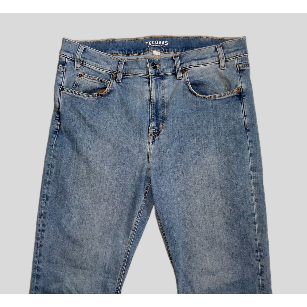 Tecovas Standard Jeans Mens 34x30" Blue Medium Wash Western Straight Leg Denim